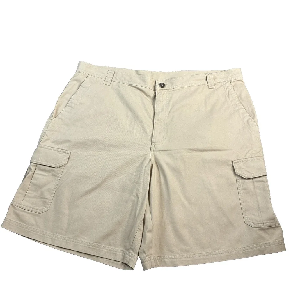 Columbia Mens Size 42 Light Beige Omni-Shade Casual Outdoor Cargo Shorts Zip Fly